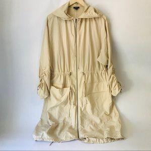 Mossimo Tan Gathered Trench Coat
